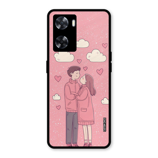 Cute Couple Together Oppo A57 2022 Mobile Back Cover - Cute PrintShield Case
