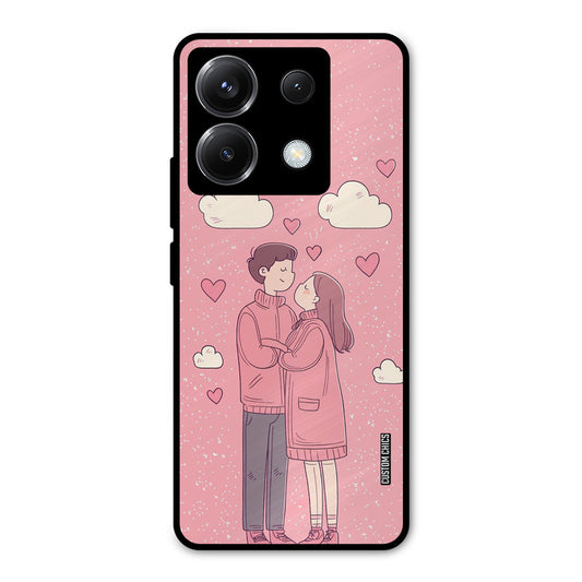 Cute Couple Together Poco X6 Mobile Back Cover - Cute PrintShield Case