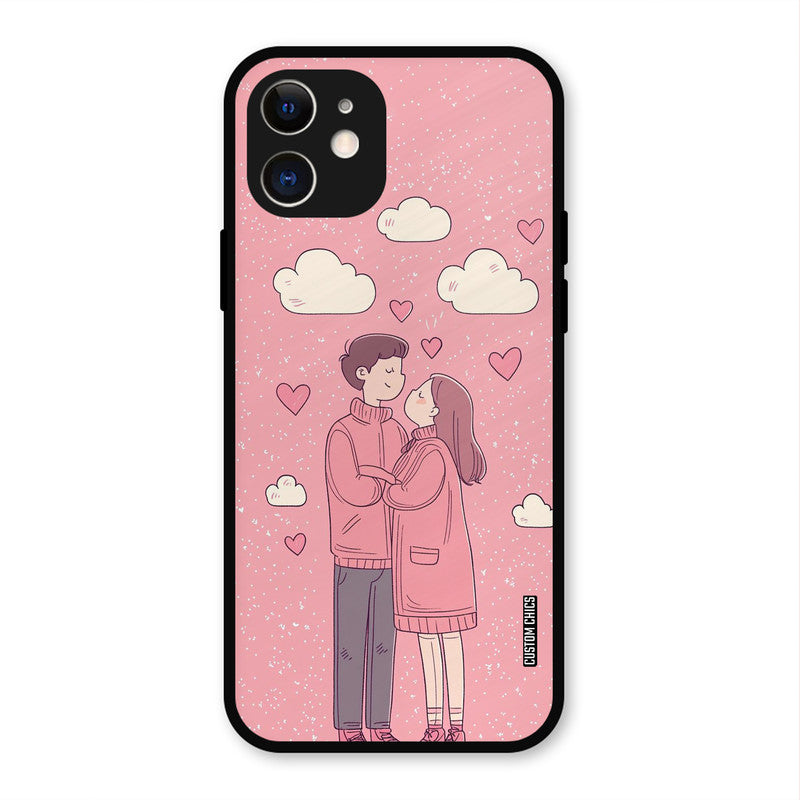 Cute Couple Together iPhone 12 Mobile Back Cover - Cute PrintShield Case