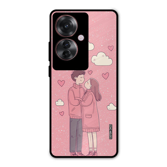 Cute Couple Together Oppo F25 Pro Mobile Back Cover - Cute PrintShield Case