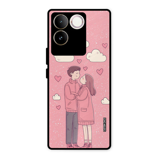 Cute Couple Together Vivo T2 Pro Mobile Back Cover - Cute PrintShield Case