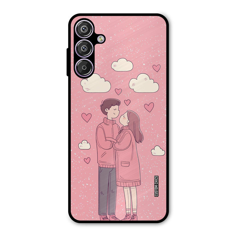 Cute Couple Together Samsung Galaxy M15 Mobile Back Cover - Cute PrintShield Case