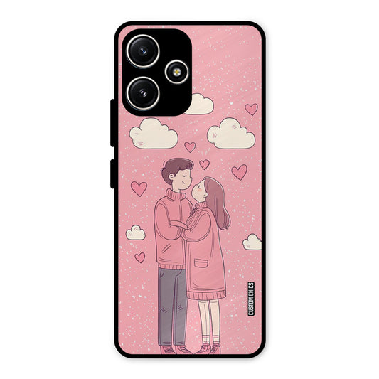 Cute Couple Together Redmi 12 5G Mobile Back Cover - Cute PrintShield Case