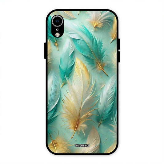 Cute Feather iPhone XR Mobile Back Cover - Aesthetic PrintShield Case