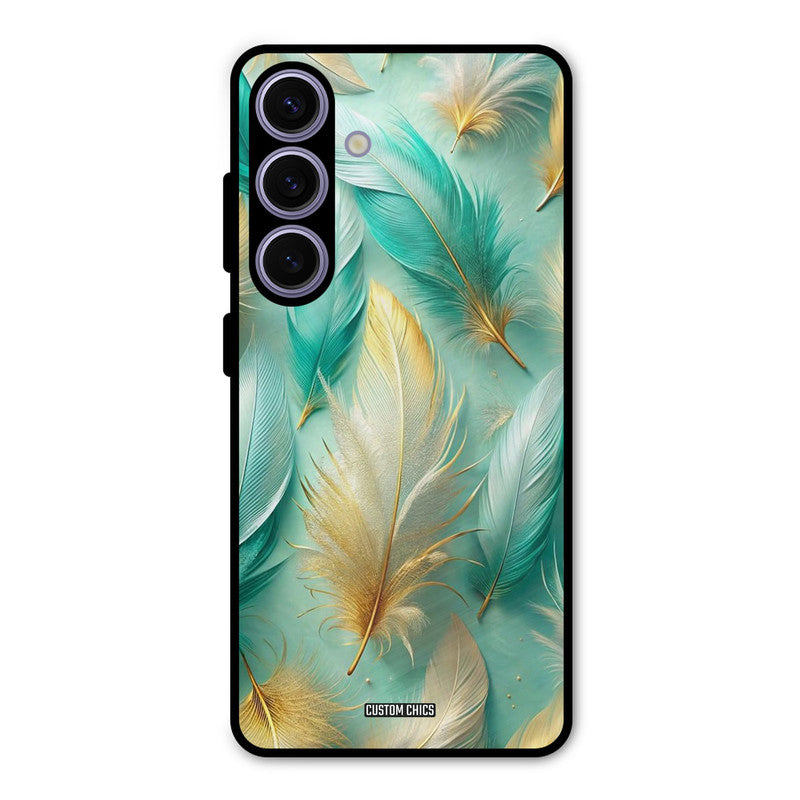 Cute Feather Samsung Galaxy S24 Mobile Back Cover - Aesthetic PrintShield Case