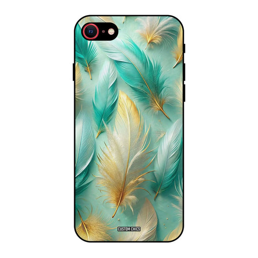 Cute Feather iPhone SE 2020 Mobile Back Cover - Aesthetic PrintShield Case