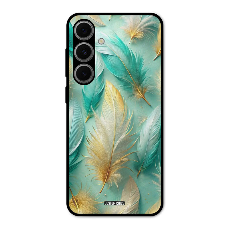 Cute Feather Samsung Galaxy S24 FE Mobile Back Cover - Aesthetic PrintShield Case