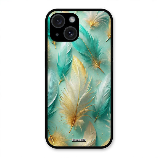 Cute Feather iPhone 15 Plus Mobile Back Cover - Aesthetic PrintShield Case