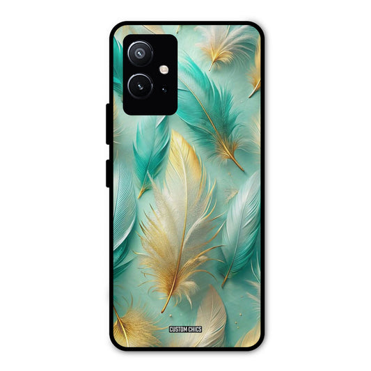 Cute Feather Vivo Y75 5G Mobile Back Cover - Aesthetic PrintShield Case