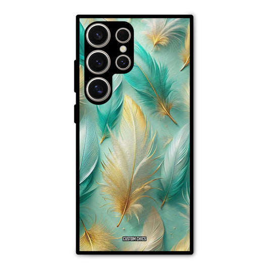 Cute Feather Samsung Galaxy S24 Ultra Mobile Back Cover - Aesthetic PrintShield Case