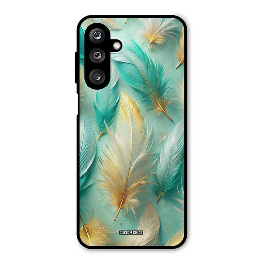 Cute Feather Samsung Galaxy M36 Mobile Back Cover - Aesthetic PrintShield Case