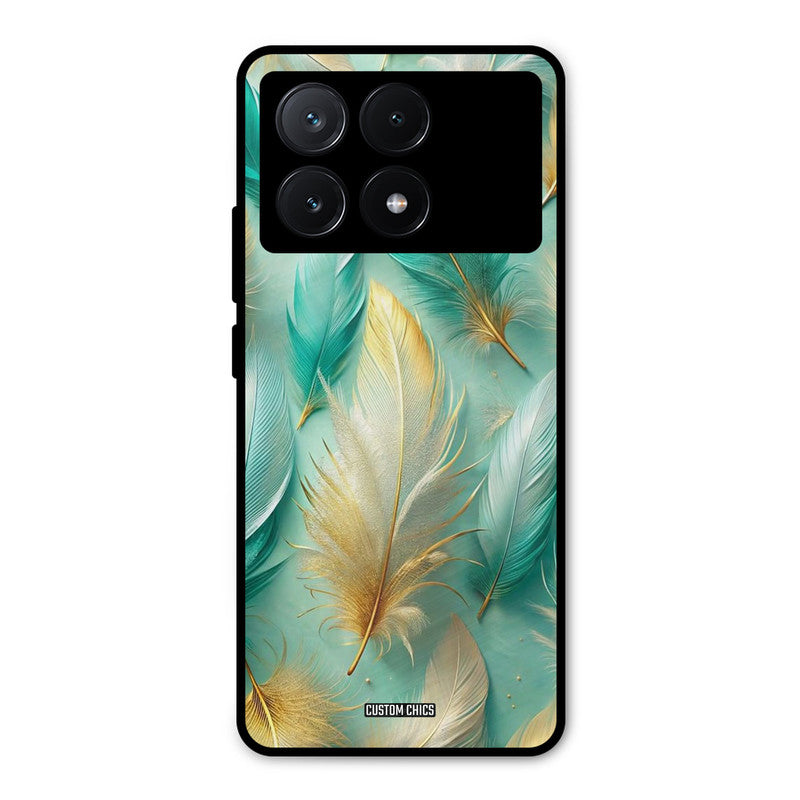 Cute Feather Poco X6 Pro Mobile Back Cover - Aesthetic PrintShield Case