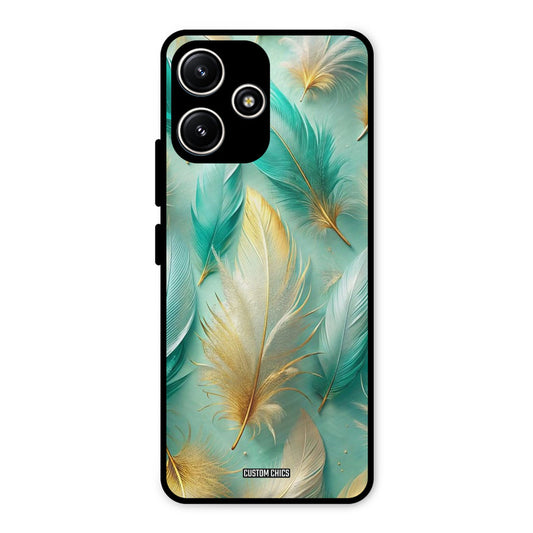 Cute Feather Redmi 12 5G Mobile Back Cover - Aesthetic PrintShield Case