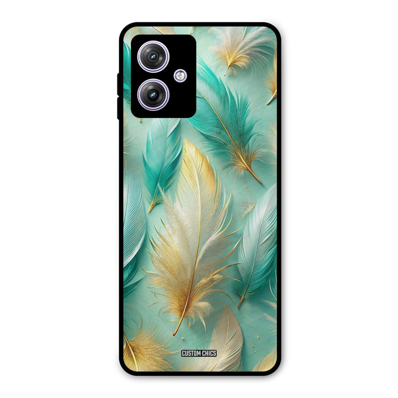 Cute Feather Moto G54 Mobile Back Cover - Aesthetic PrintShield Case