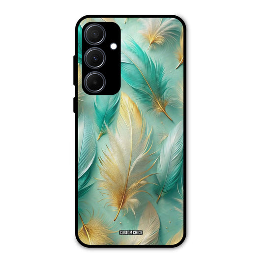 Cute Feather Samsung Galaxy A35 5G Mobile Back Cover - Aesthetic PrintShield Case