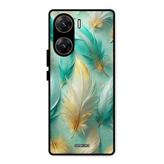 Cute Feather Vivo V29e Mobile Back Cover - Aesthetic PrintShield Case
