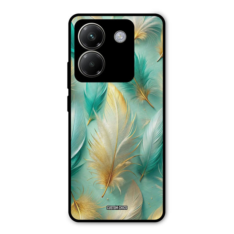 Cute Feather Poco M7 Pro Mobile Back Cover - Aesthetic PrintShield Case