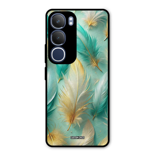 Cute Feather Vivo Y29 Mobile Back Cover - Aesthetic PrintShield Case
