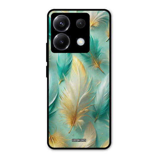Cute Feather Poco X6 Mobile Back Cover - Aesthetic PrintShield Case