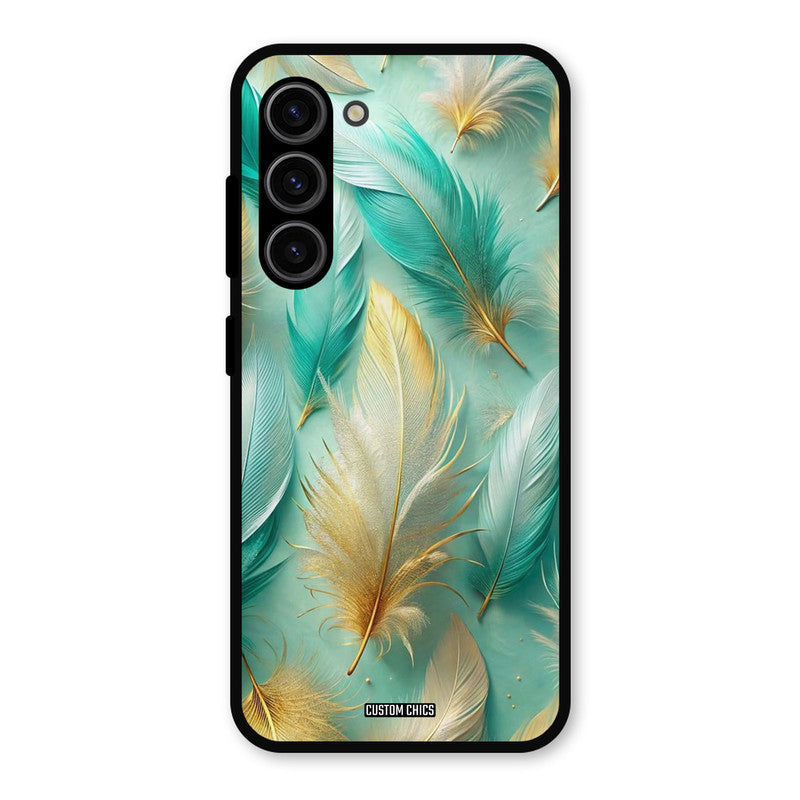 Cute Feather Samsung Galaxy S23 Mobile Back Cover - Aesthetic PrintShield Case