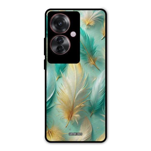 Cute Feather Oppo F25 Pro Mobile Back Cover - Aesthetic PrintShield Case