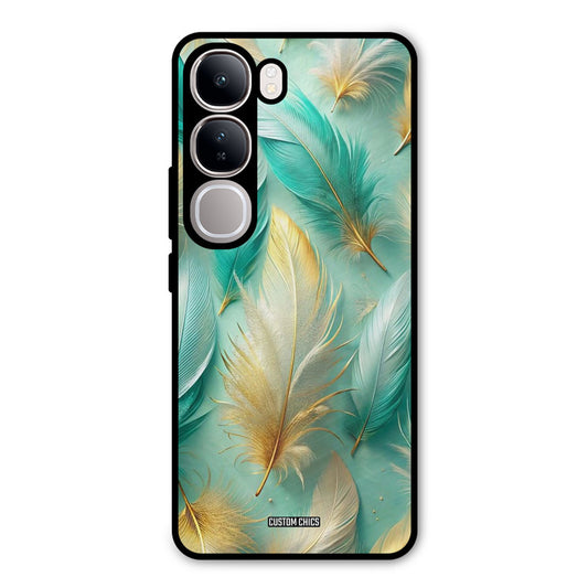 Cute Feather Vivo Y300 Mobile Back Cover - Aesthetic PrintShield Case