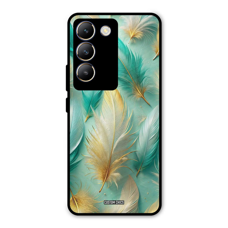 Cute Feather Vivo Y200e Mobile Back Cover - Aesthetic PrintShield Case