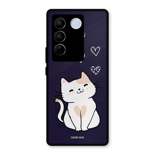 Cute Kitten Vivo V27 Pro Mobile Back Cover - Cute PrintShield Case