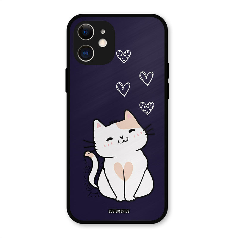 Cute Kitten iPhone 12 Mobile Back Cover - Cute PrintShield Case
