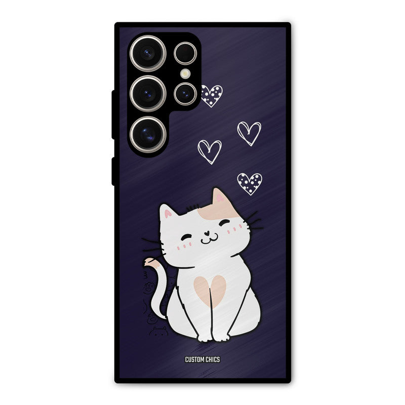 Cute Kitten Samsung Galaxy S24 Ultra Mobile Back Cover - Cute PrintShield Case