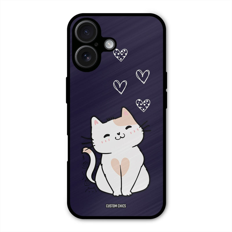 Cute Kitten iPhone 16 Plus Mobile Back Cover - Cute PrintShield Case