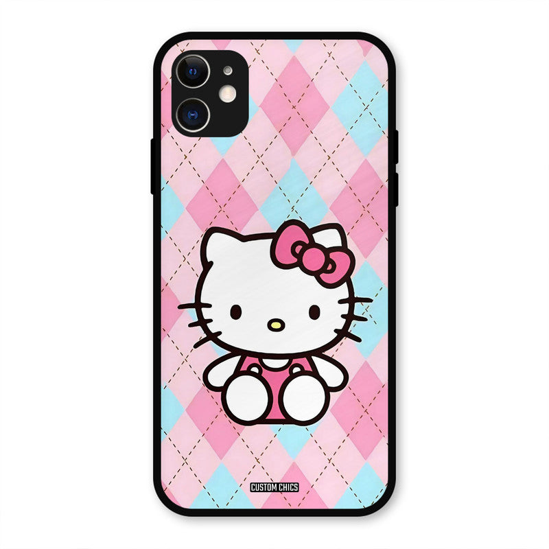 Cute Kitty Pattern iPhone 11 Mobile Back Cover - Cute PrintShield Case