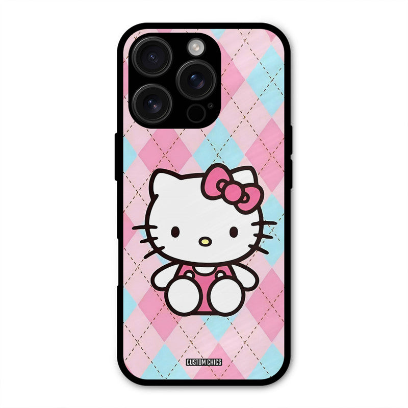 Cute Kitty Pattern iPhone 16 Pro Max Mobile Back Cover - Cute PrintShield Case