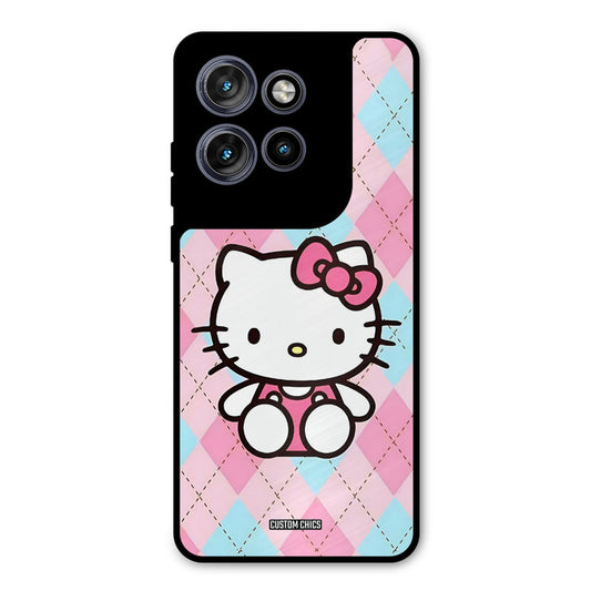 Cute Kitty Pattern Motorola Edge 50 Neo Mobile Back Cover - Cute PrintShield Case