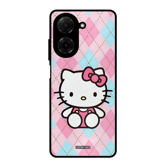 Cute Kitty Pattern Poco C71 Mobile Back Cover - Cute PrintShield Case