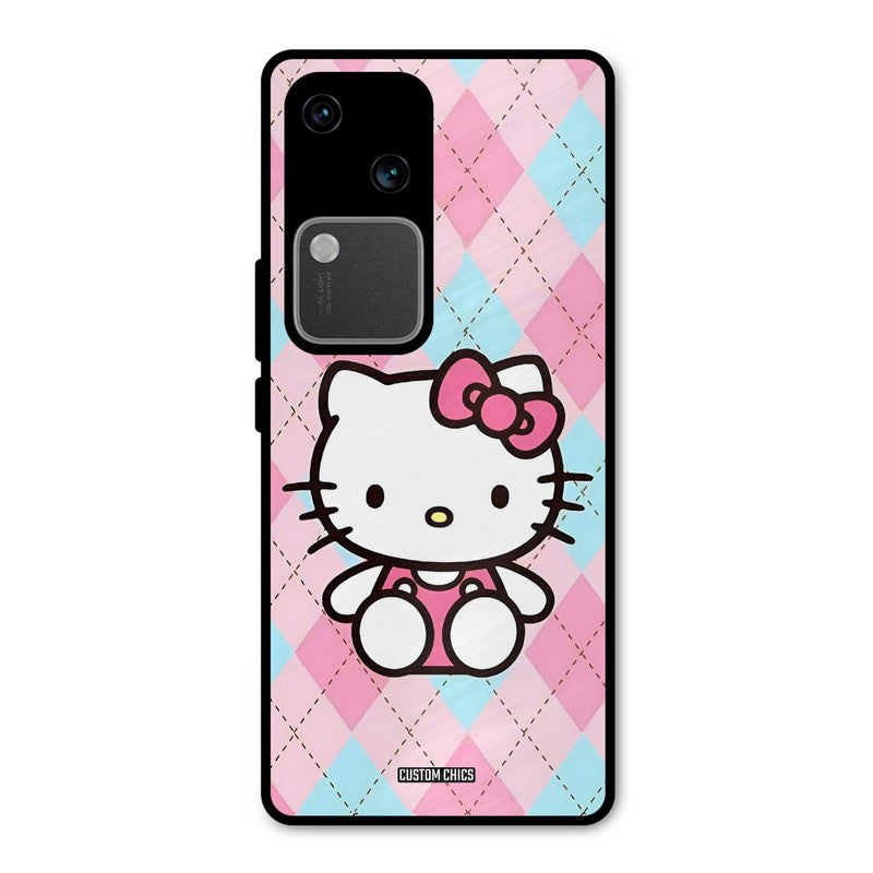 Cute Kitty Pattern Vivo V30 Mobile Back Cover - Cute PrintShield Case