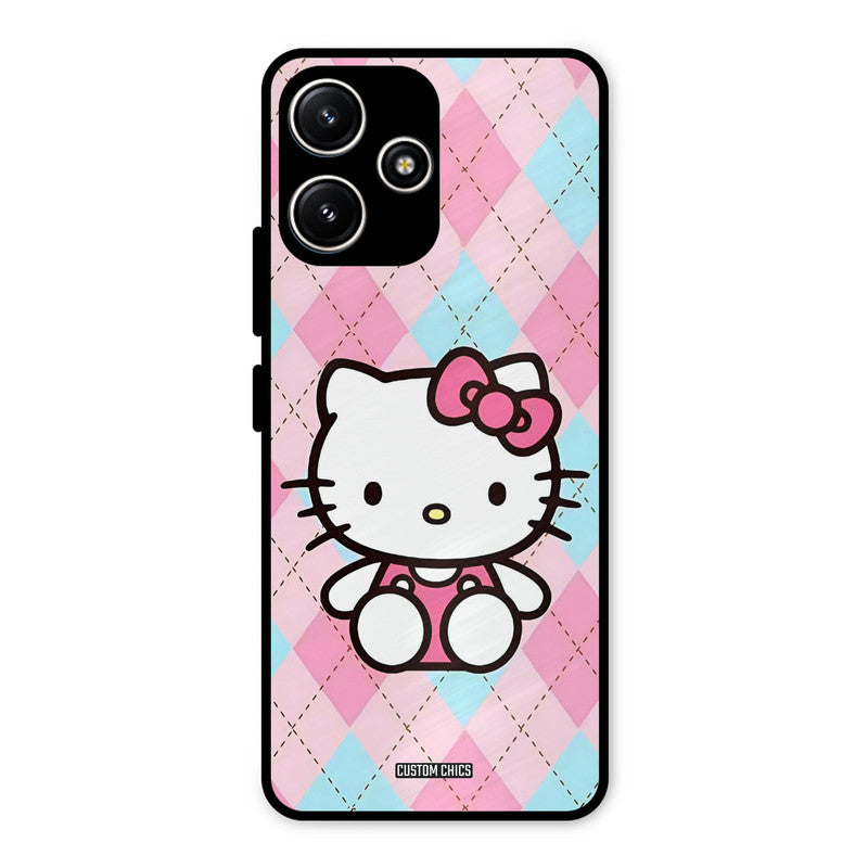 Cute Kitty Pattern Redmi 12 5G Mobile Back Cover - Cute PrintShield Case