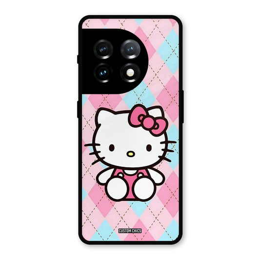 Cute Kitty Pattern OnePlus 11 Mobile Back Cover - Cute PrintShield Case