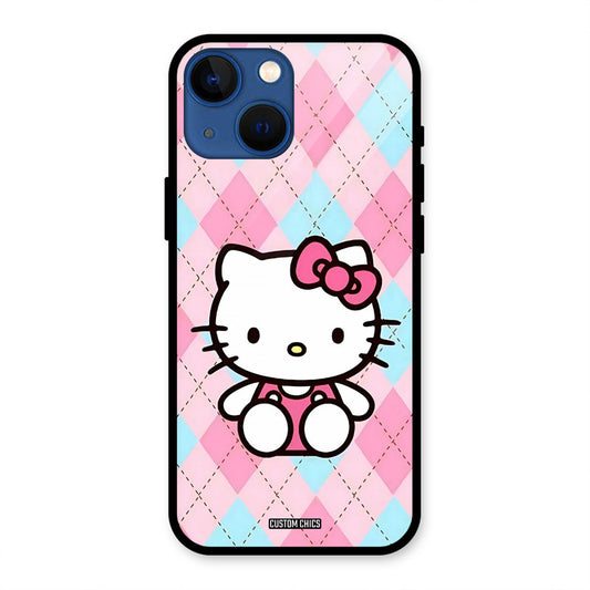 Cute Kitty Pattern iPhone 13 Mini Mobile Back Cover - Cute PrintShield Case