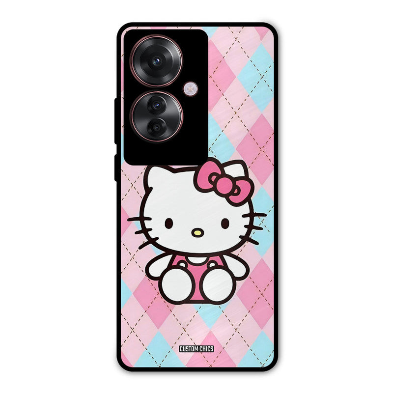 Cute Kitty Pattern Oppo F25 Pro Mobile Back Cover - Cute PrintShield Case