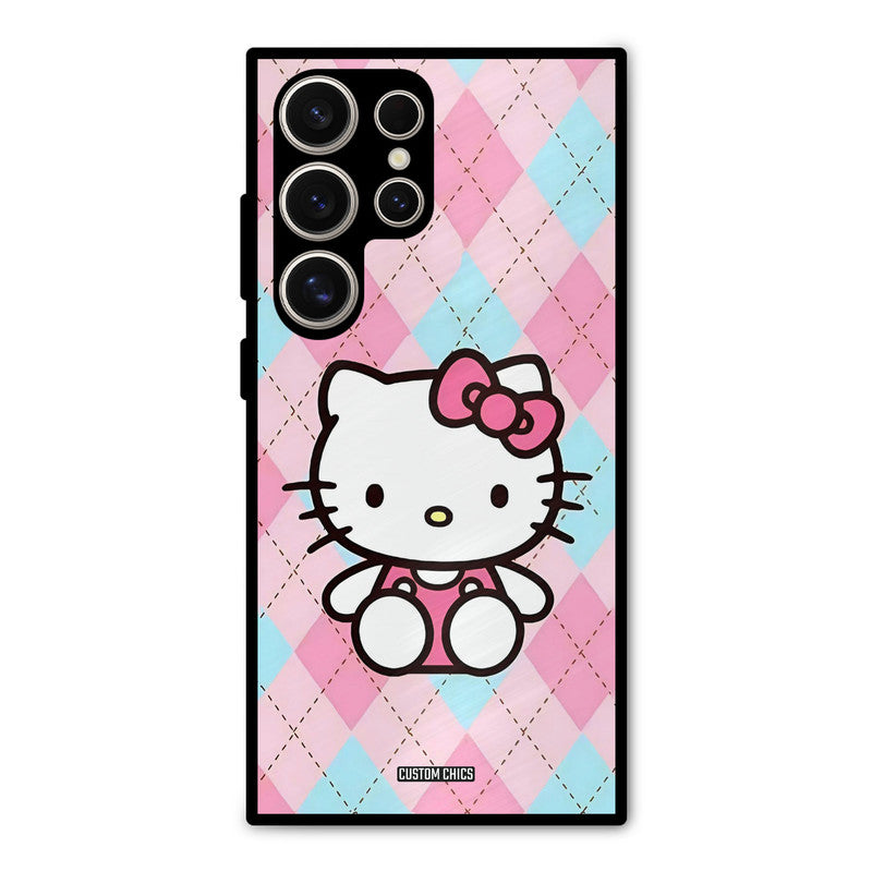 Cute Kitty Pattern Samsung Galaxy S24 Ultra Mobile Back Cover - Cute PrintShield Case