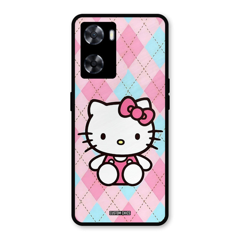 Cute Kitty Pattern Oppo A57 2022 Mobile Back Cover - Cute PrintShield Case