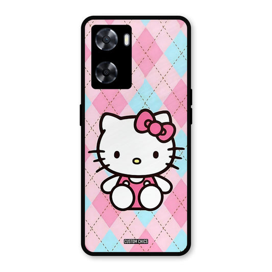 Cute Kitty Pattern Oppo A57 2022 Mobile Back Cover - Cute PrintShield Case