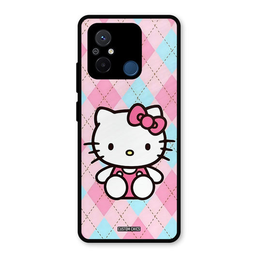 Cute Kitty Pattern Redmi 12c Mobile Back Cover - Cute PrintShield Case