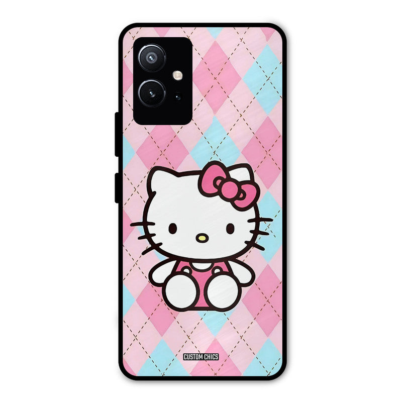 Cute Kitty Pattern Vivo Y75 5G Mobile Back Cover - Cute PrintShield Case