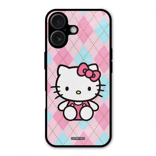 Cute Kitty Pattern iPhone 16 Mobile Back Cover - Cute PrintShield Case