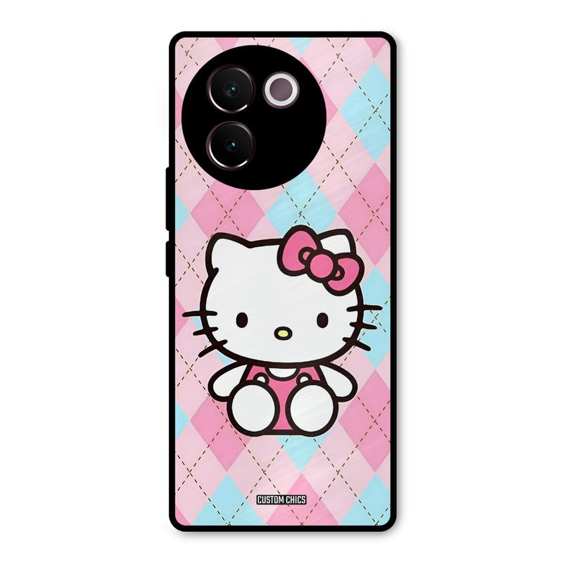 Cute Kitty Pattern Vivo V30e Mobile Back Cover - Cute PrintShield Case