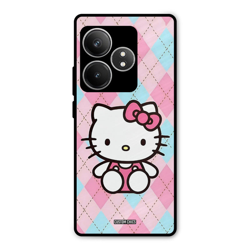 Cute Kitty Pattern Realme GT 6T Mobile Back Cover - Cute PrintShield Case