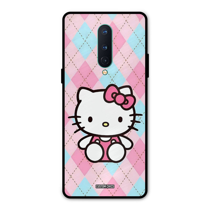 Cute Kitty Pattern Oneplus 8 Mobile Back Cover - Cute PrintShield Case