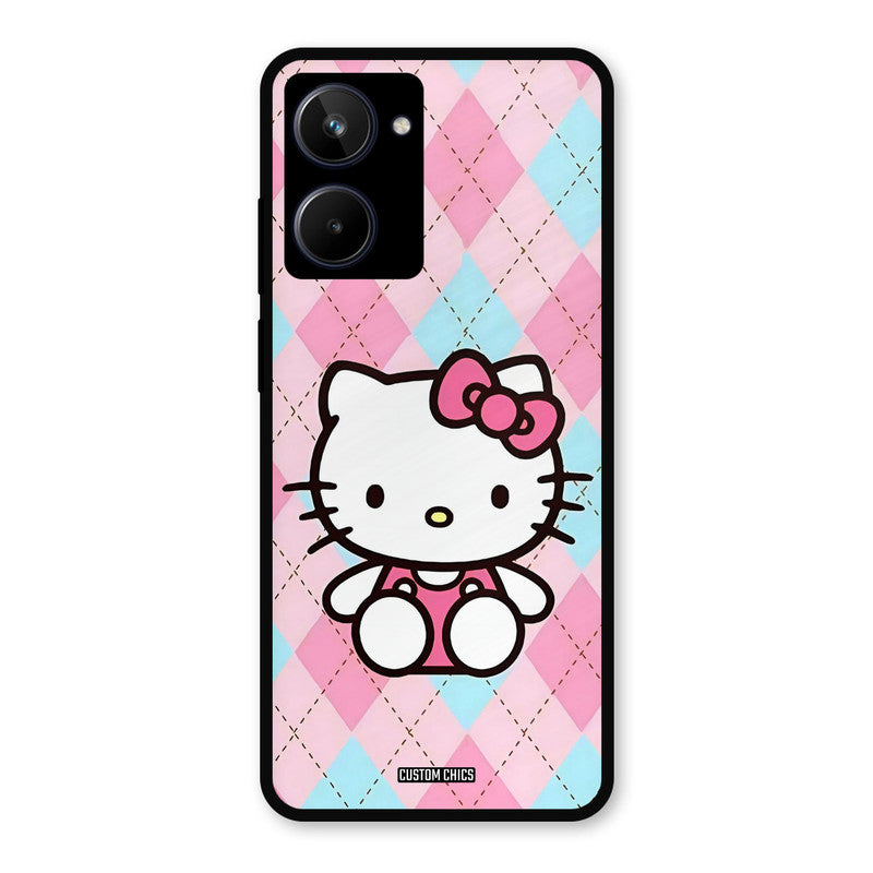 Cute Kitty Pattern Realme 10 Mobile Back Cover - Cute PrintShield Case